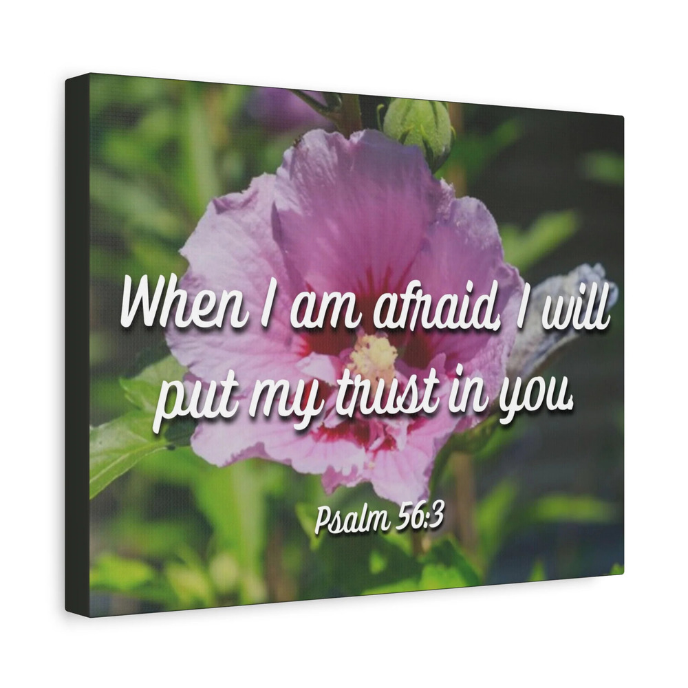 Scripture Canvas I Will Put My Trust Psalm 56:3 Christian Wall Art Bible Verse